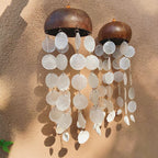 Ocean Whisper Capiz Shell Wind Chime| Handmade Coconut Shell Hanging Decor