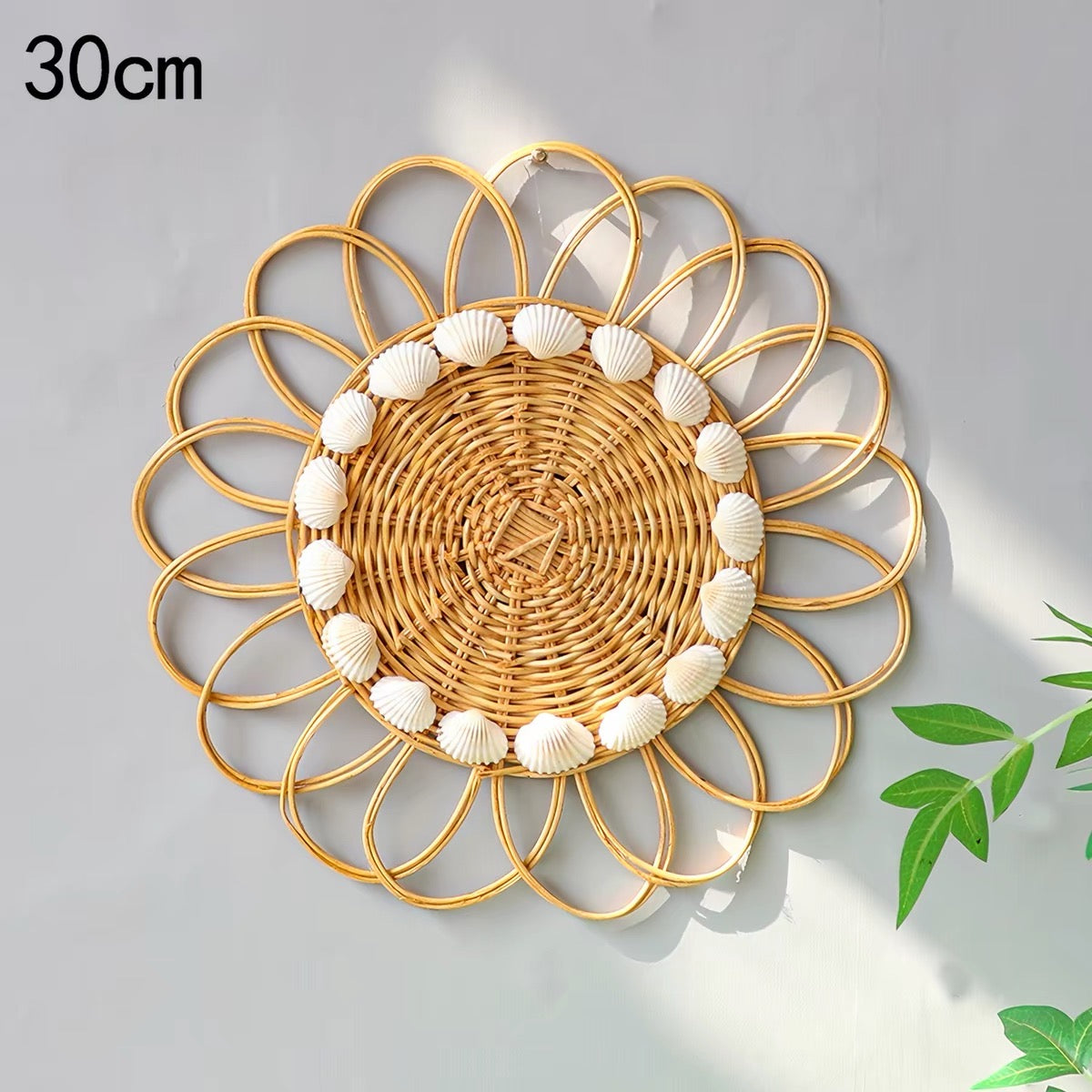 Coastal Shell & Woven Wall Art | Handmade Boho Wall Decor