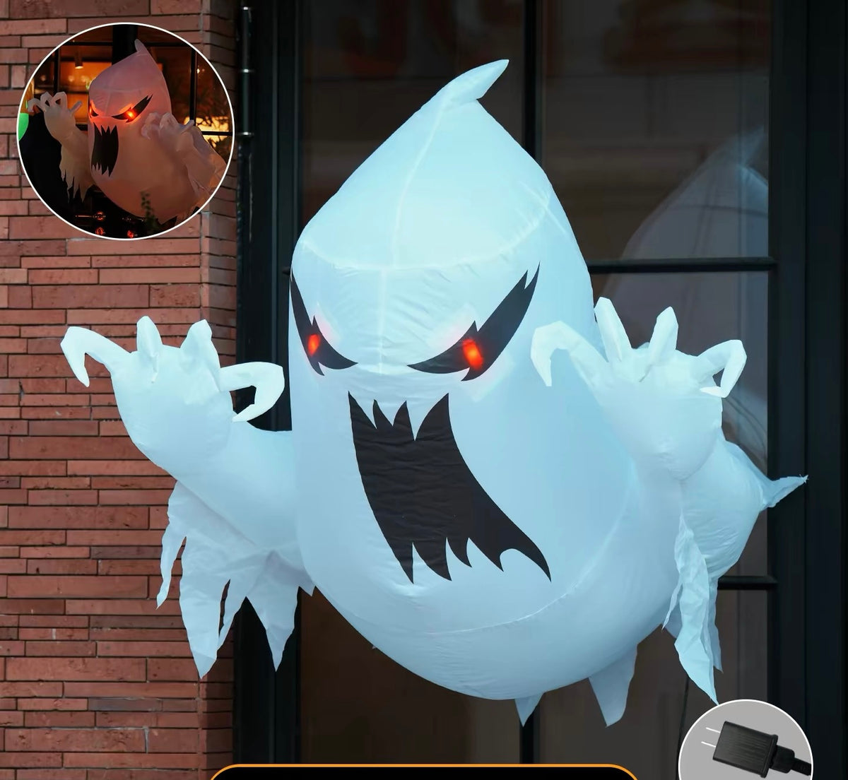 Halloween Inflatable Ghost & Pumpkin Outdoor Decorations