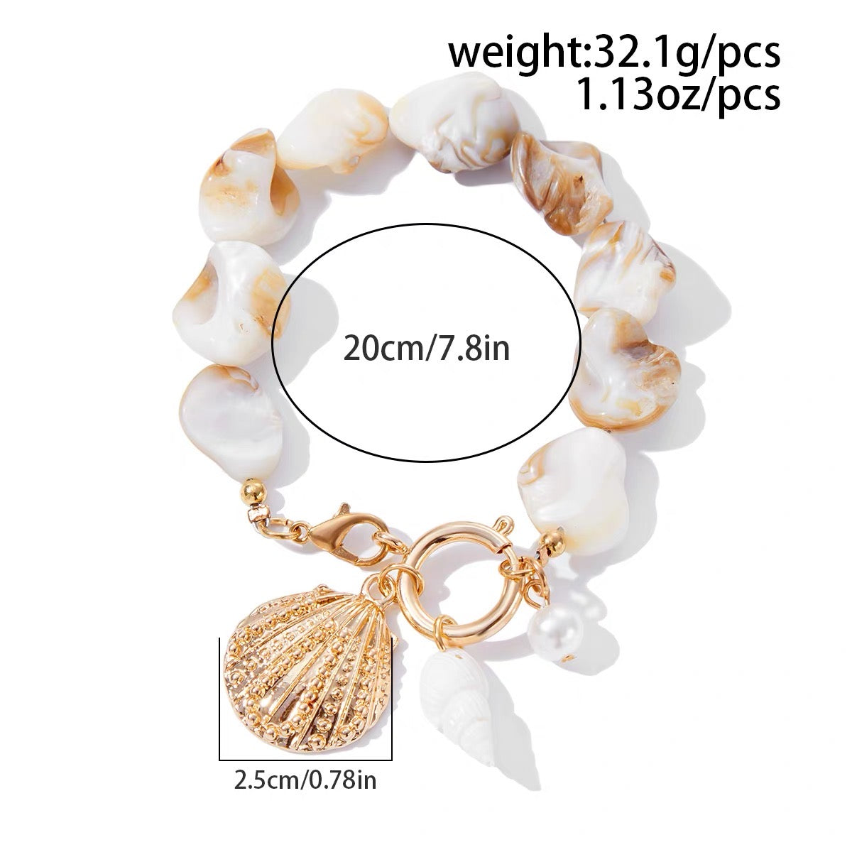 Handmade Natural Seashell & Flower Jewelry Set