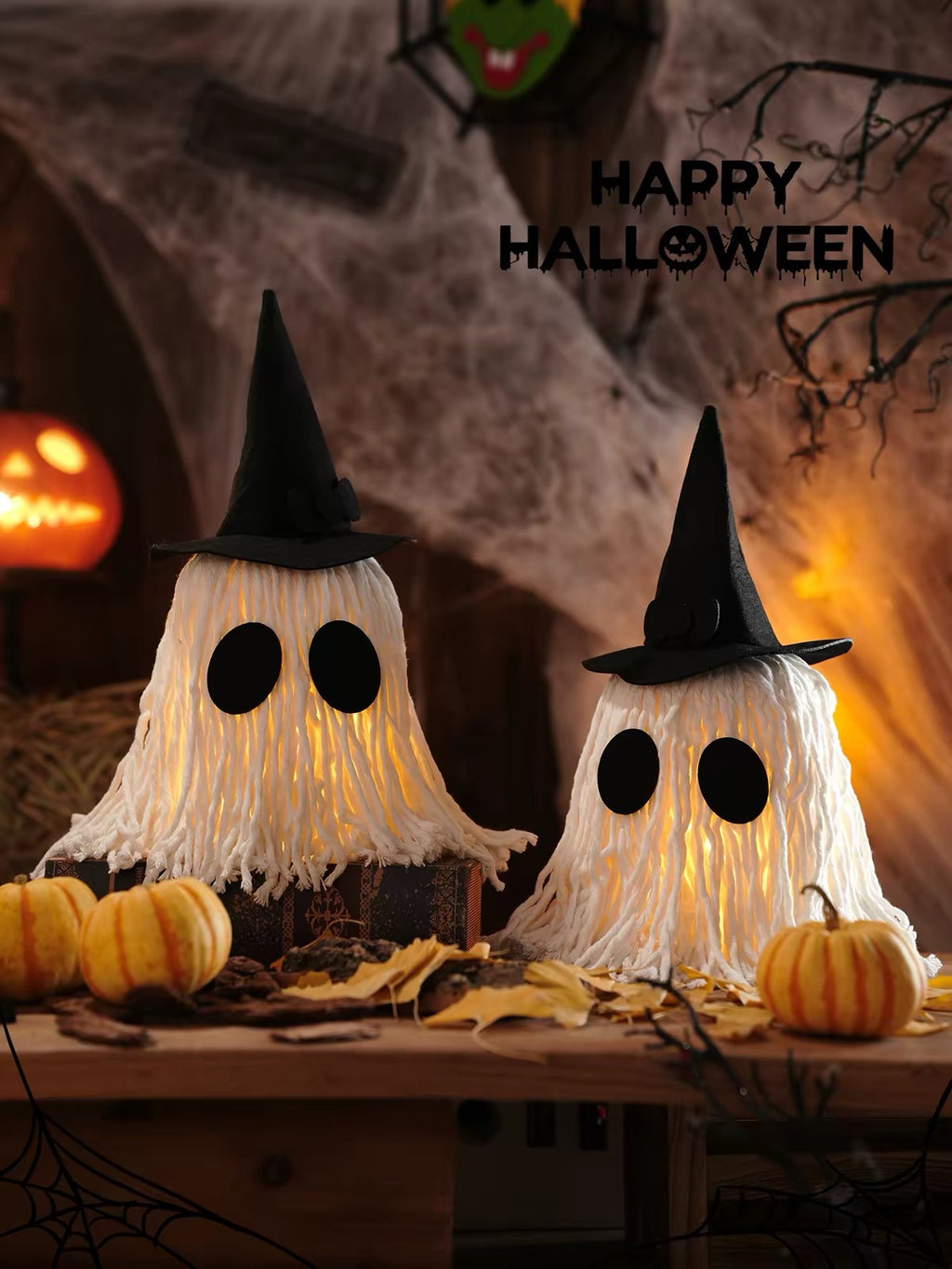 Halloween Glowing Ghost Tabletop Decoration – DIY Spooky Party Decor