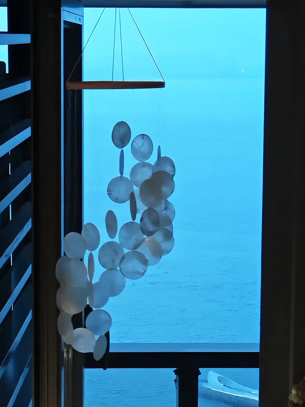 Pearl Cascade Capiz Shell Wind Chime