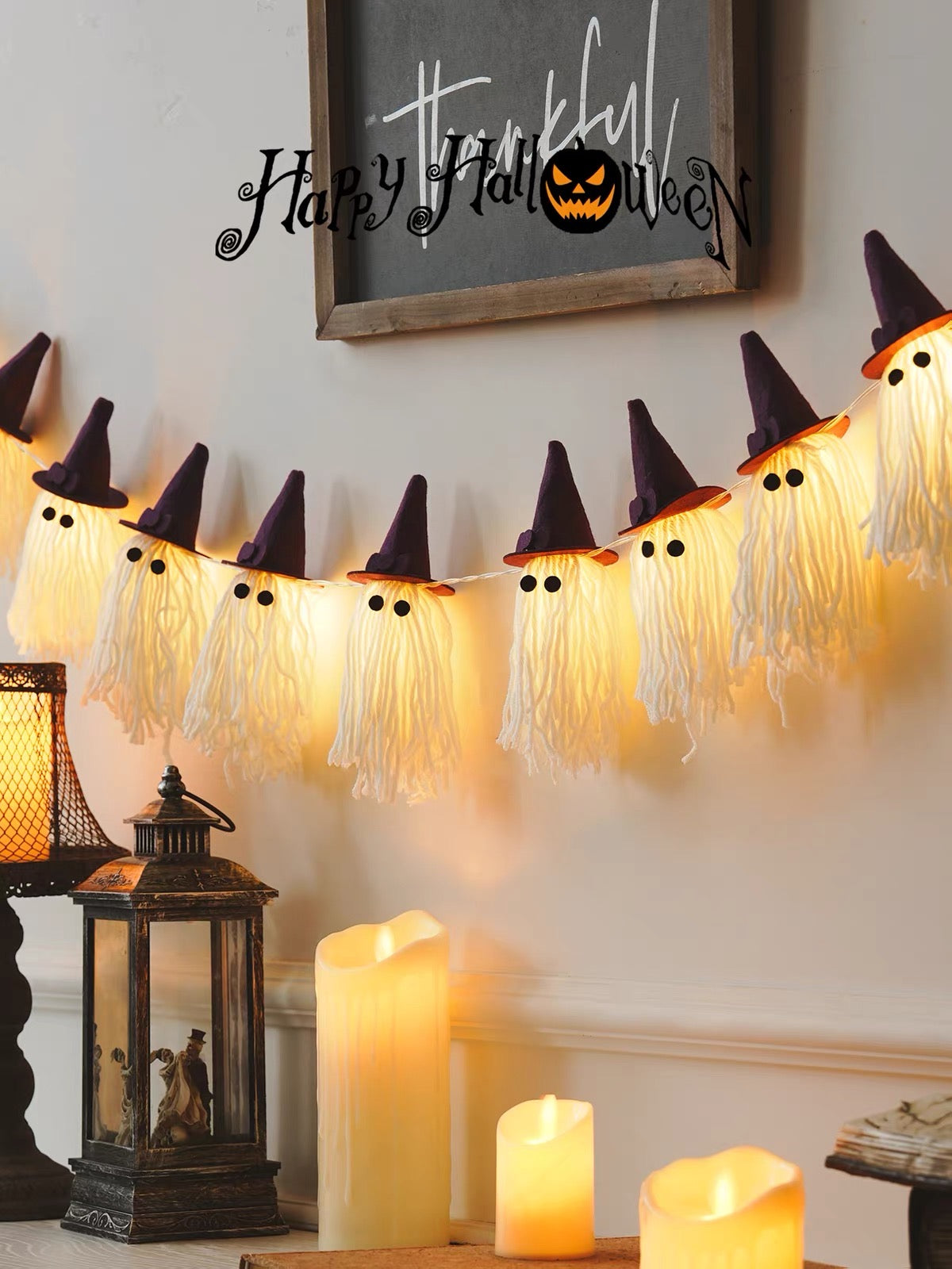 Pumpkin Patch Ghost Lights – Halloween String Lights