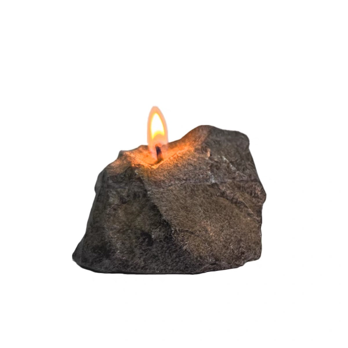 Golden Fortune Rock Candle | Smoky Sandalwood