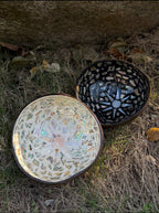 Pearl Mosaic Coconut Bowl | Handmade Capiz Shell Catchall Tray