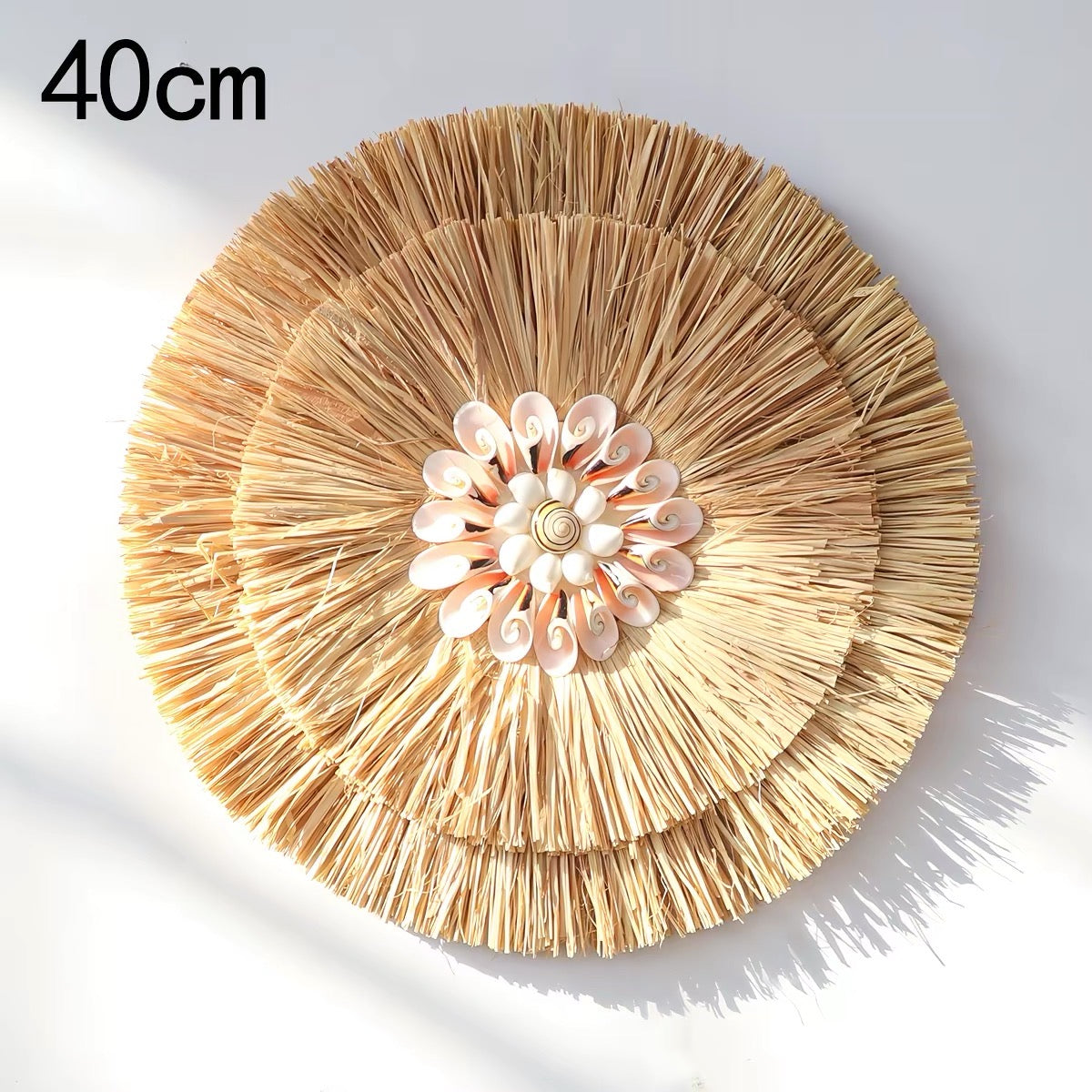 Coastal Shell & Woven Wall Art | Handmade Boho Wall Decor