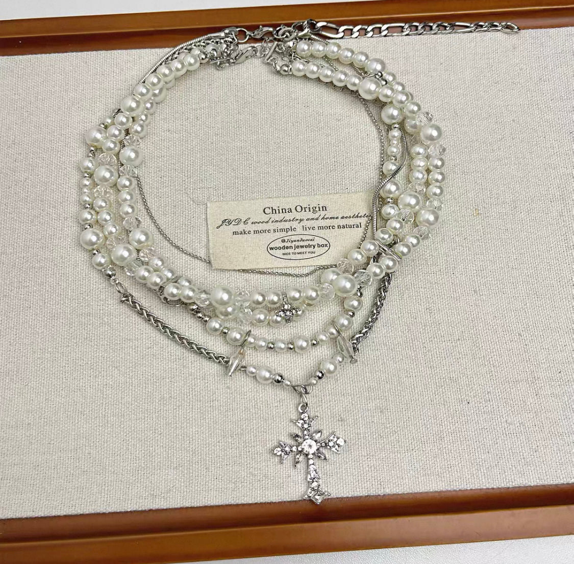 Moonlit Pearl Shell Necklace