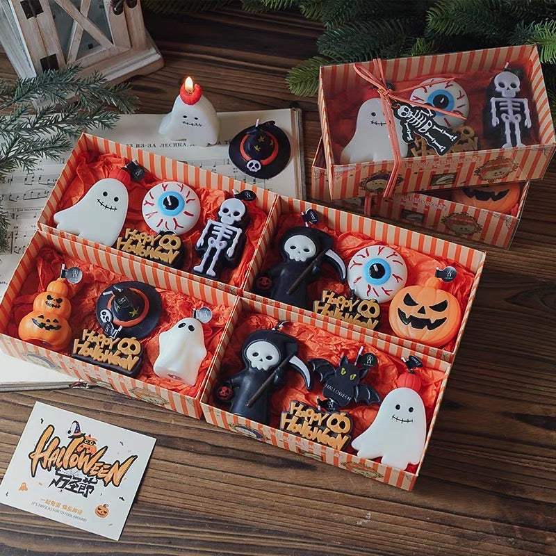 Halloween Scented Candle Gift Set – 4-Piece Spooky Decor