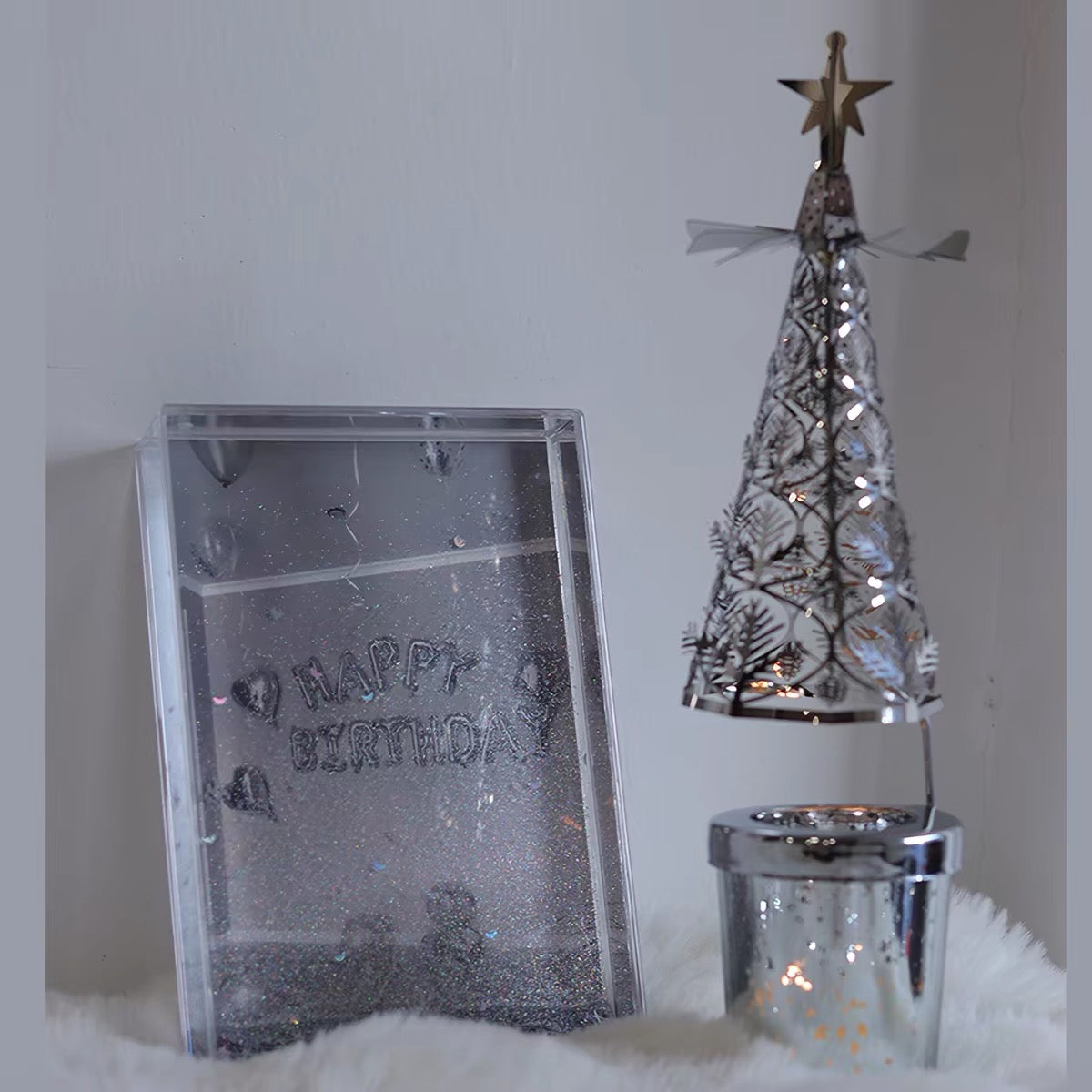 Winter Forest Candle Carousel Gift Set