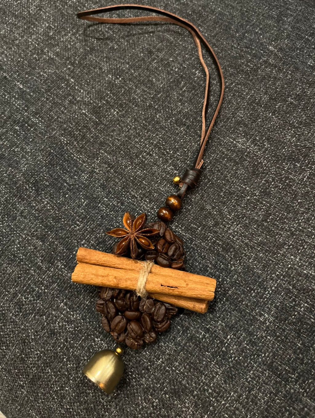 Cinnamon Spell – Handmade Coffee Bean Car Charm