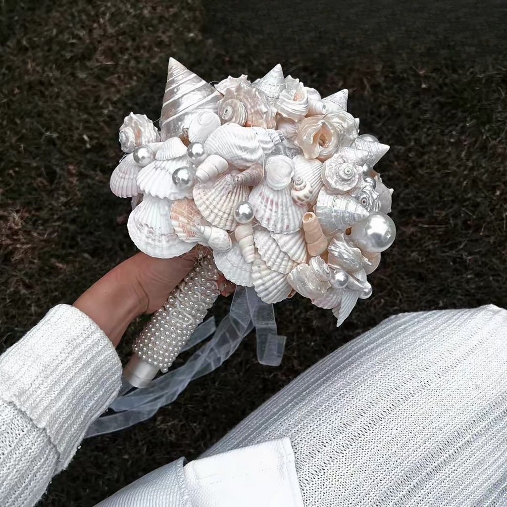 Natural Shell Bouquet – Coastal Wedding & Ocean Inspired Home Decor
