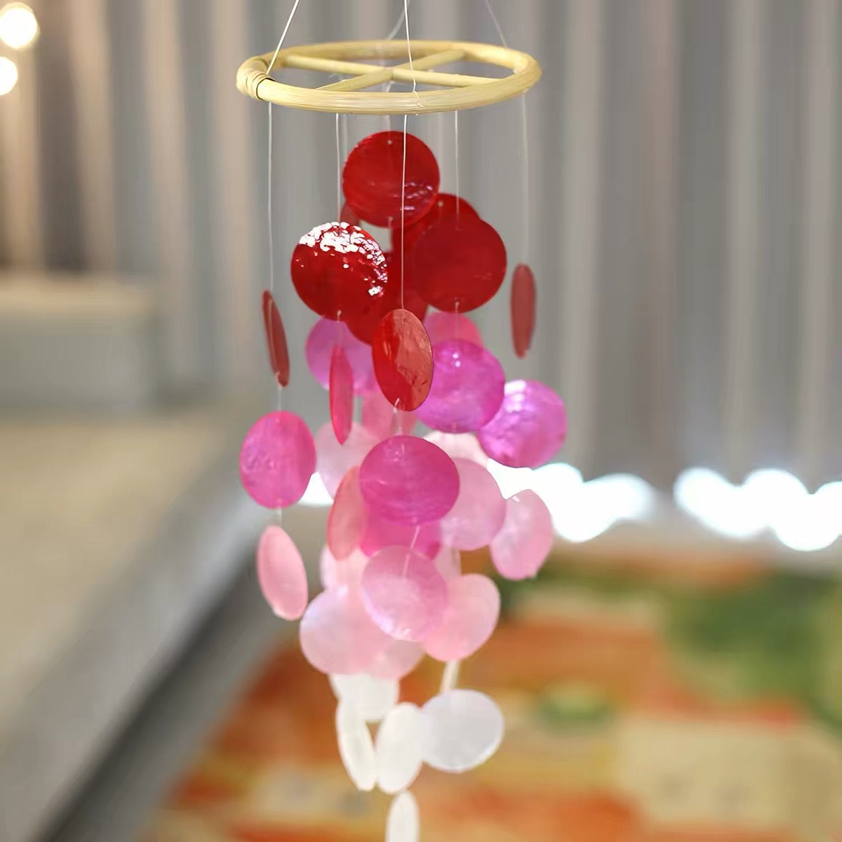 Emerald Drift Capiz Shell Wind Chime