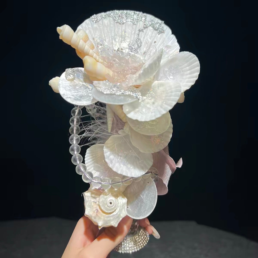 French Pearl Seashell Candle Holder