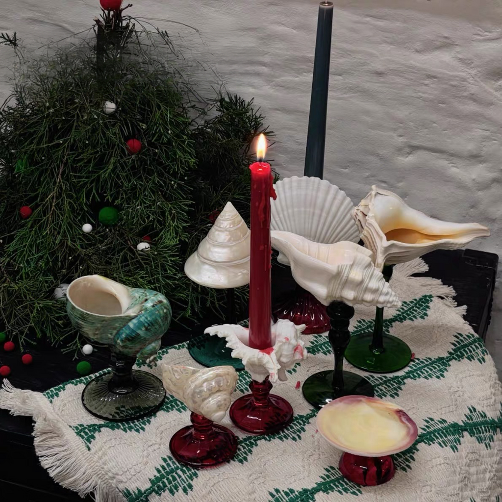 Natural Seashell Goblet ＆ Candle Holder