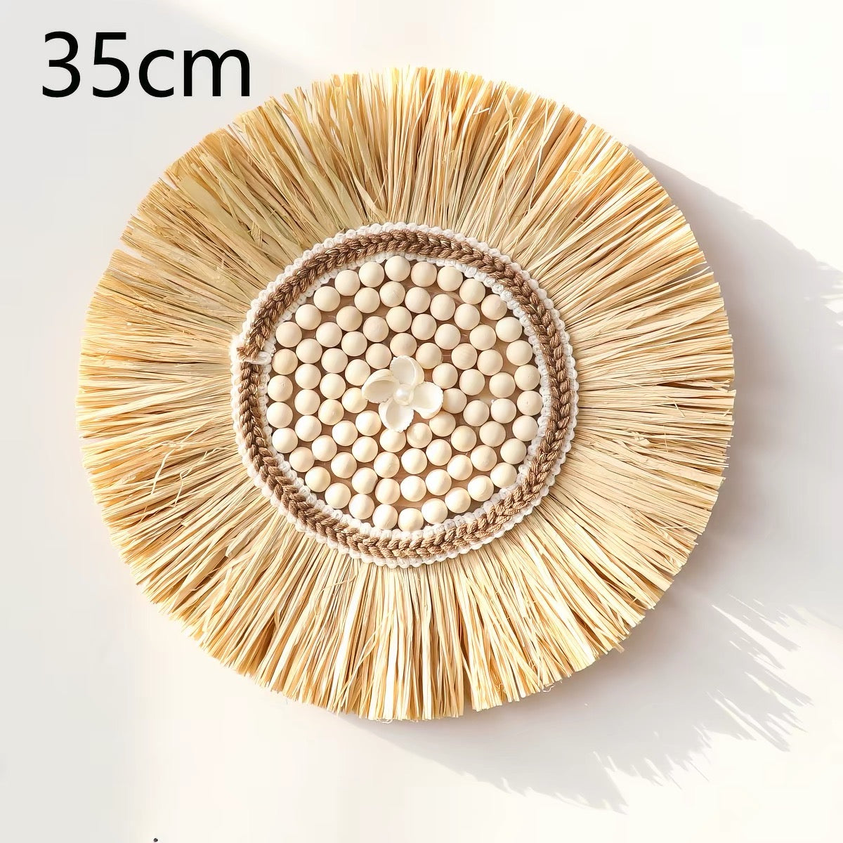 Coastal Shell & Woven Wall Art | Handmade Boho Wall Decor