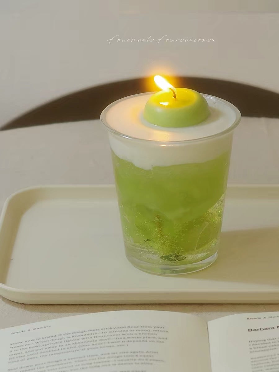 Green Apple Cream Soy Candle – Fresh Fruit Scented Gift