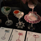 Natural Seashell Wine Cup with Decorative Ribbon