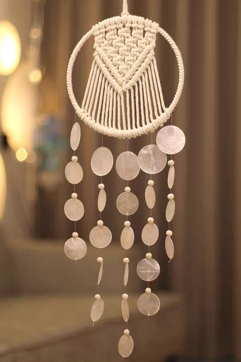 Ivory Tide Macramé Capiz Shell Wind Chime