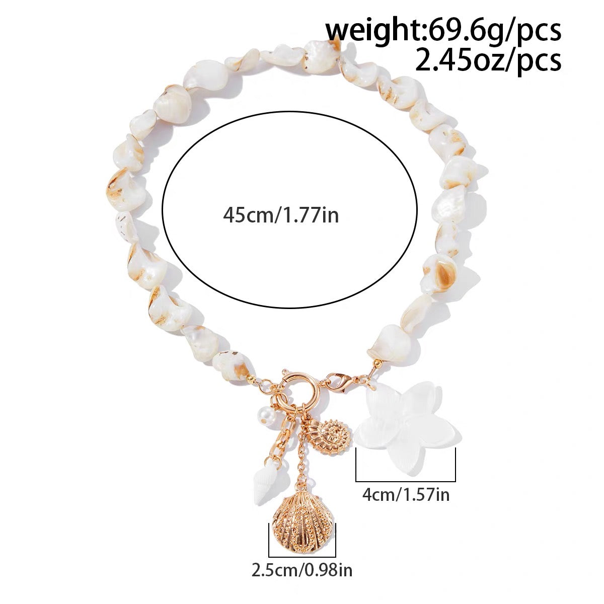 Handmade Natural Seashell & Flower Jewelry Set
