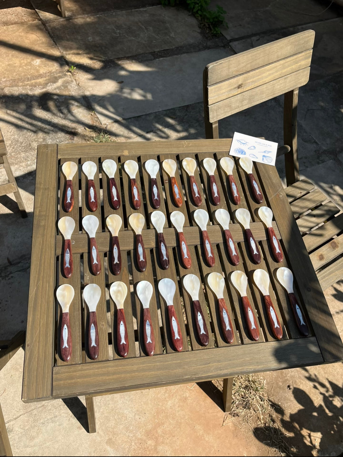 Sea Whisper Fish-Inlaid Mother-of-Pearl Spoon