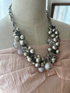 Silver Echo Vintage Statement Necklace