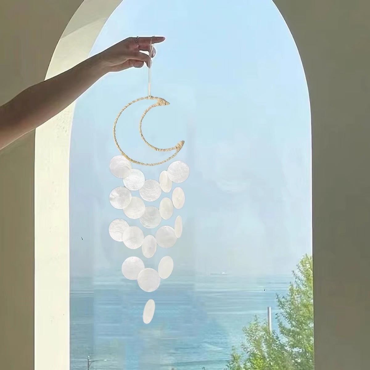 Moonlit Tide Capiz Shell Wind Chime