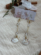 Crystal Tide Handmade Shell Drop Earrings