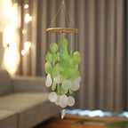 Emerald Drift Capiz Shell Wind Chime