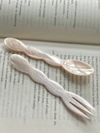 TidalWave Shell Duo – Handcrafted Spoon & Fork Set