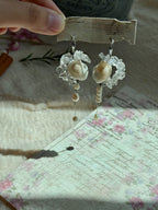 Pure Dew Shell Statement Earrings