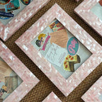 Pink Shell Glow French Collage Art Frame