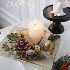 SwanLace Woodland Christmas Candle Holder