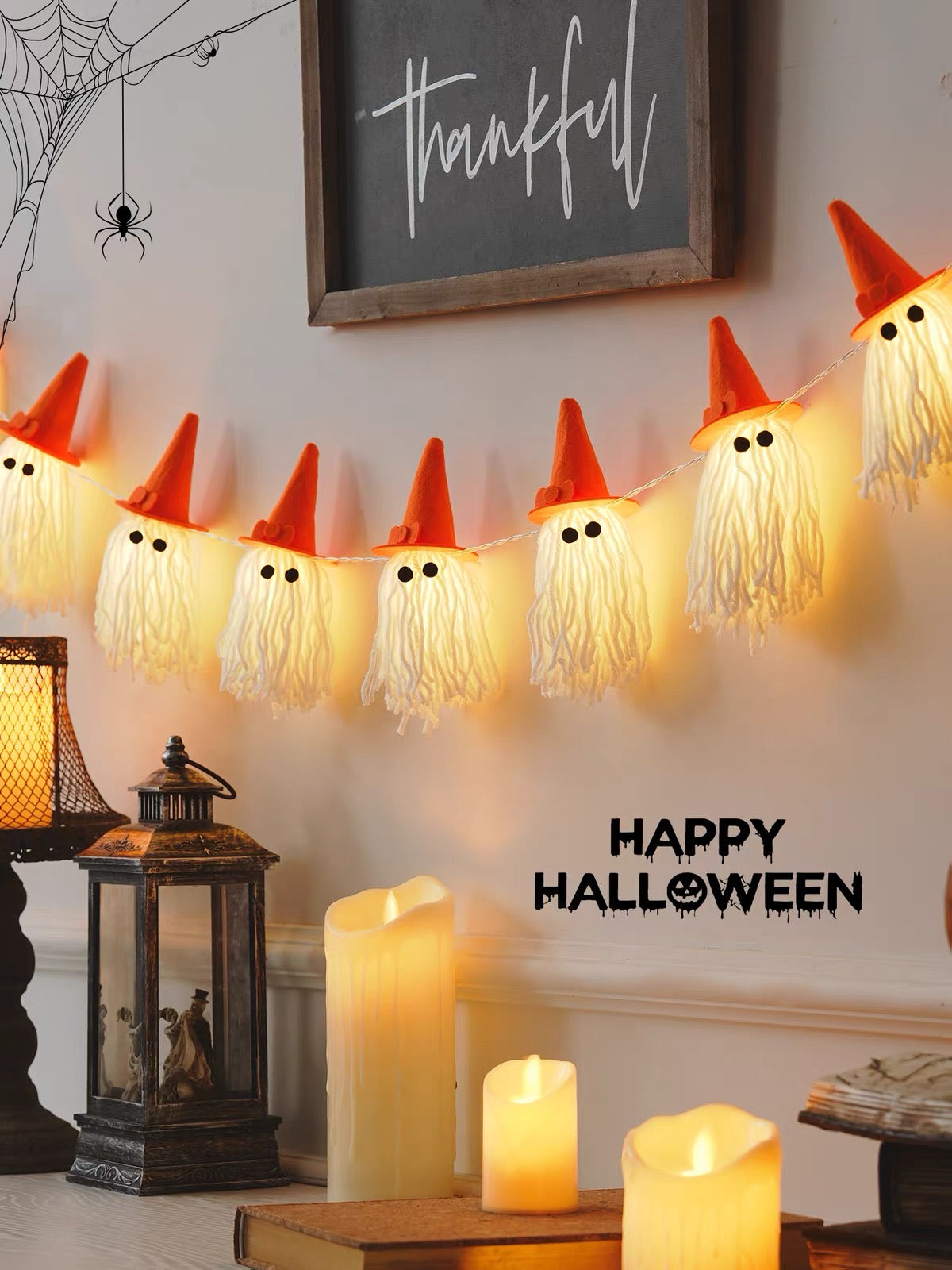 Pumpkin Patch Ghost Lights – Halloween String Lights
