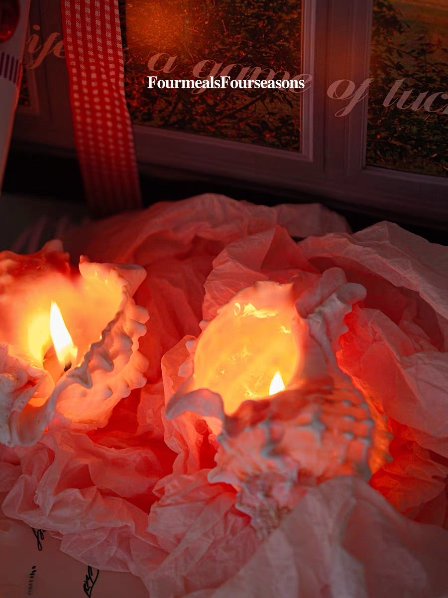 Blush Tide Shell Candle