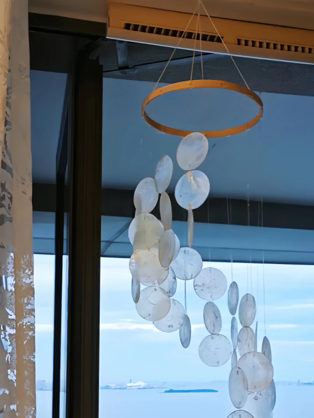 Pearl Cascade Capiz Shell Wind Chime