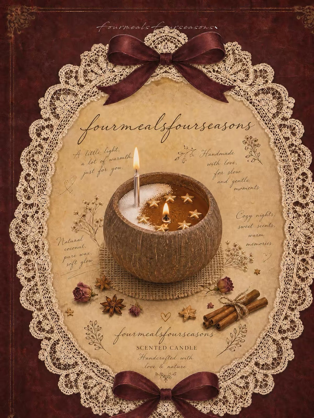 Tiramisu Coconut Shell Soy Candle Gift Set