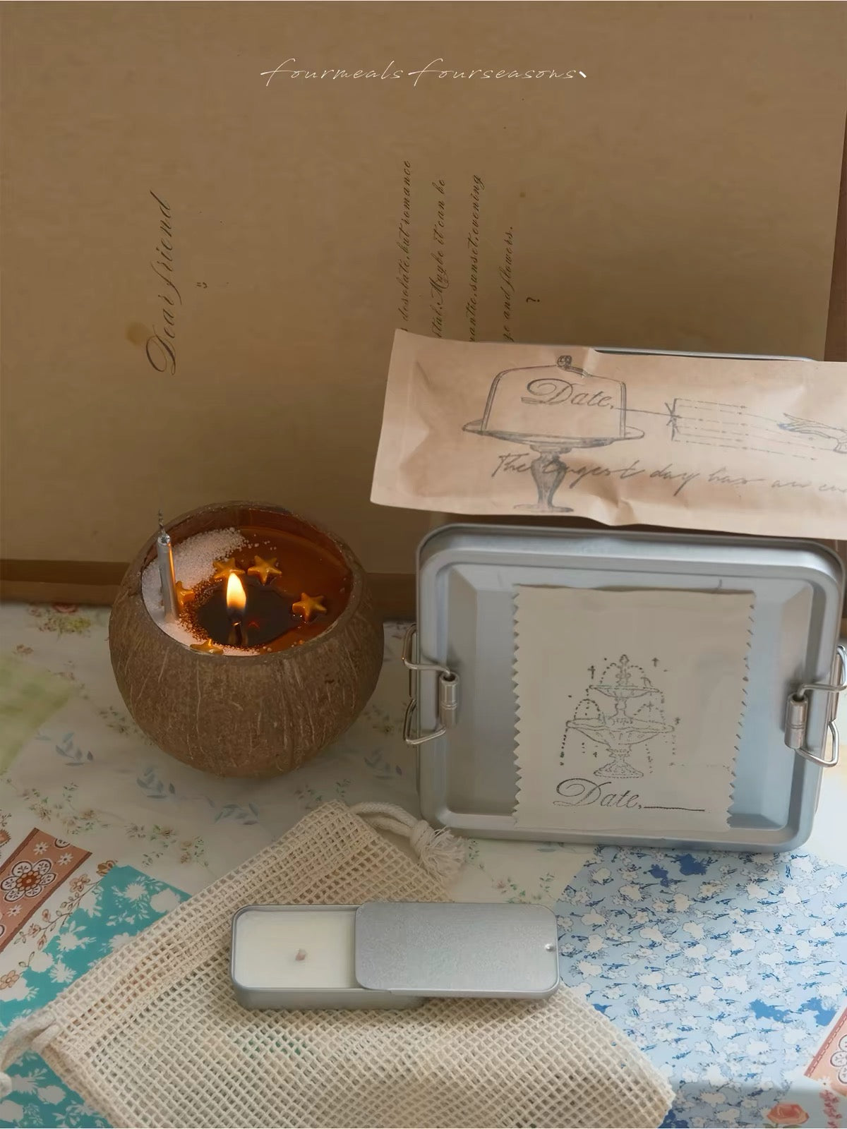 Tiramisu Coconut Shell Soy Candle Gift Set
