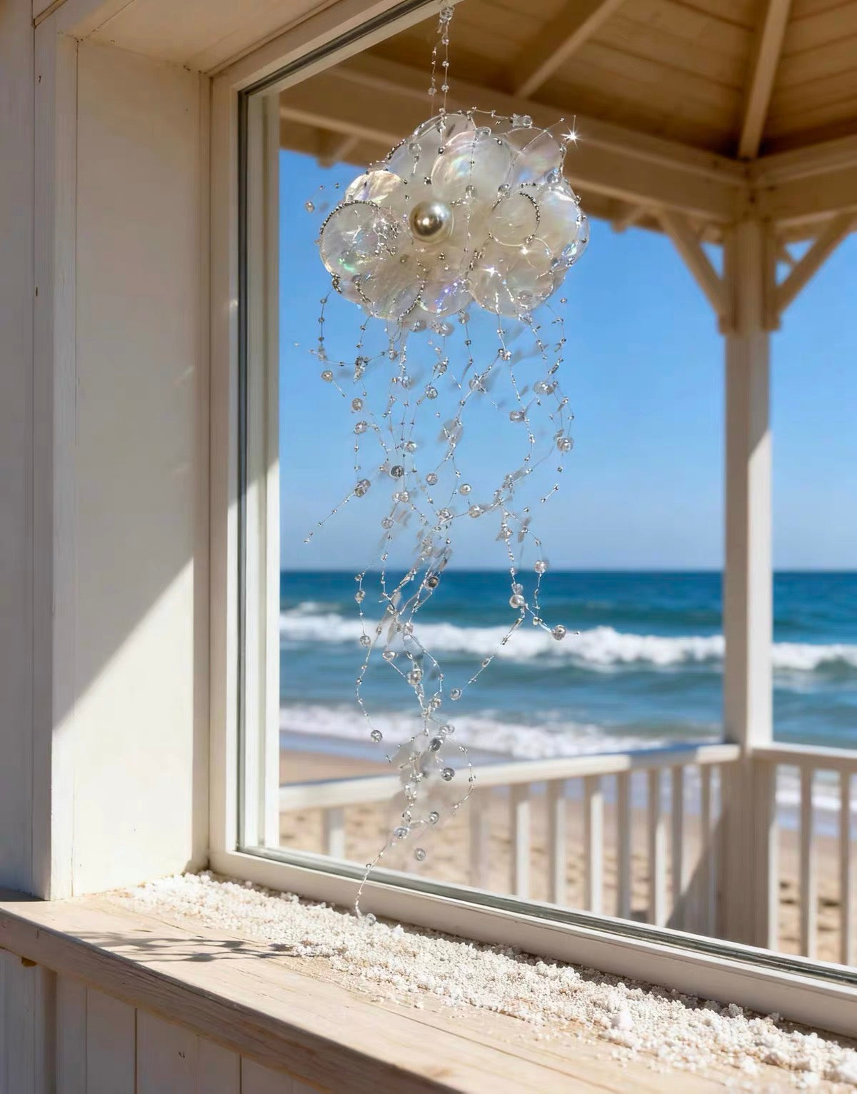 Ocean Aurora Shell Curtain