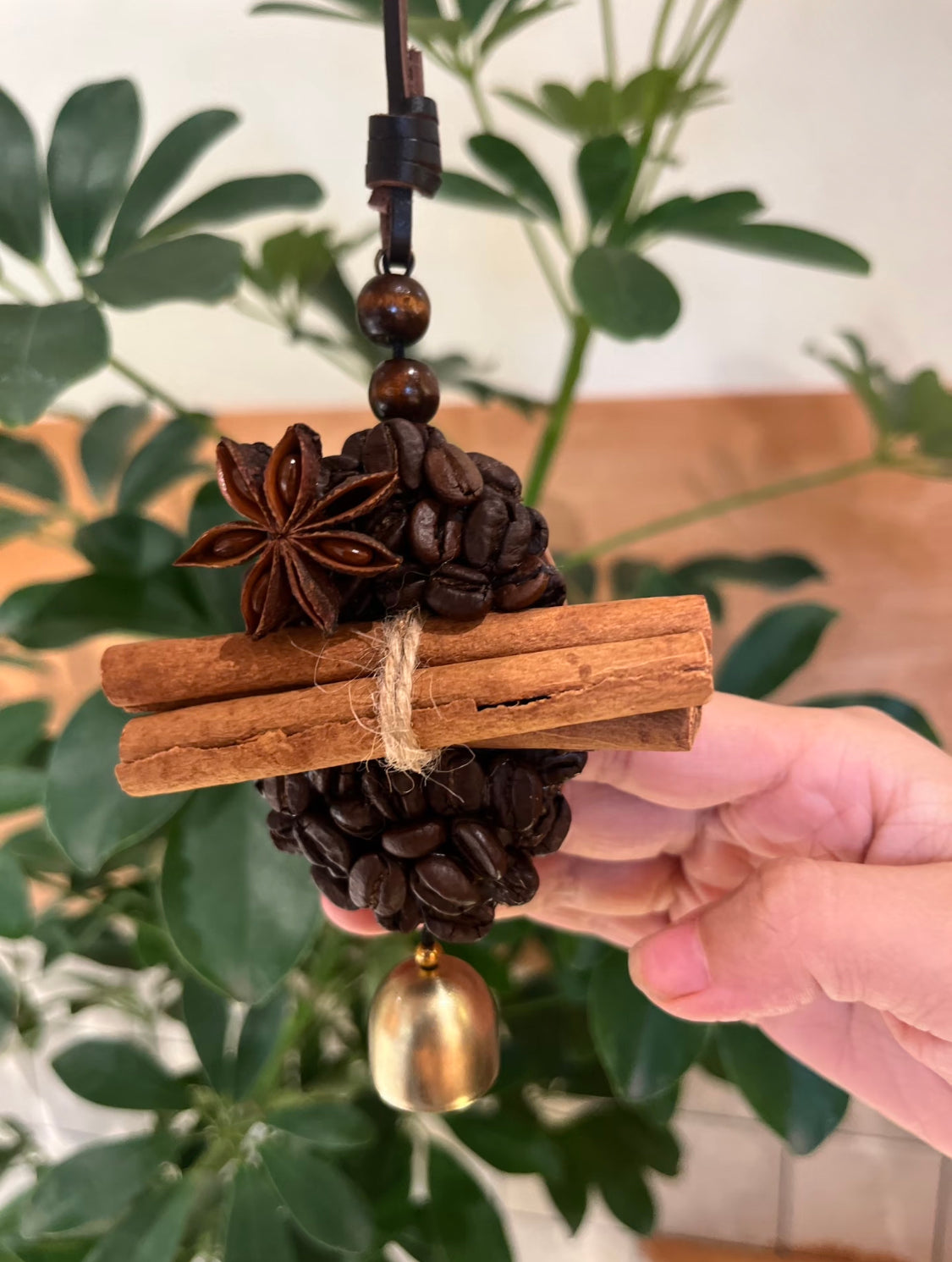Cinnamon Spell – Handmade Coffee Bean Car Charm