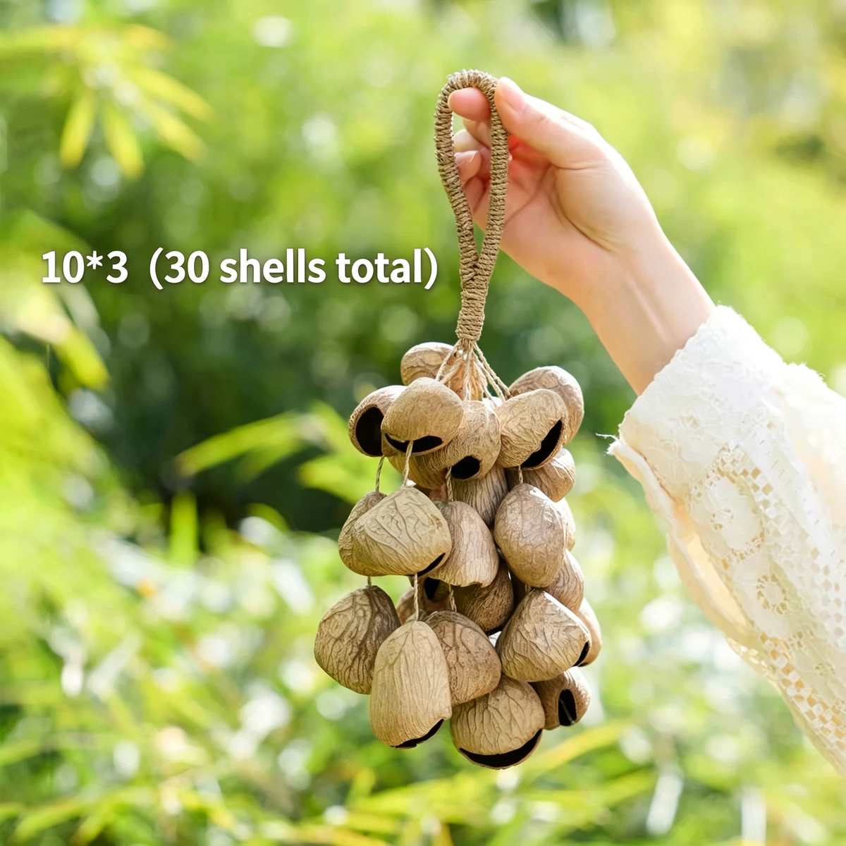 Panji Seed Shell Hand Bell – Earthtone