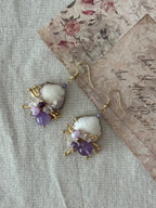 Violet Mist Shell Statement Earrings