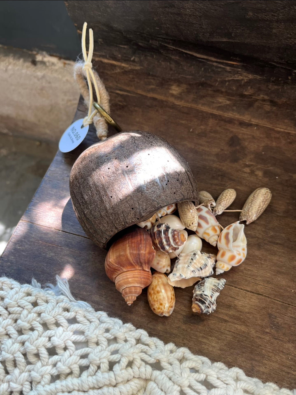 Salin Seed & Mixed Shell Bag Charm