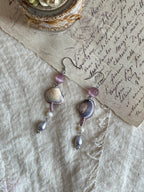 Lavender Haze Vintage Shell Handmade Earrings