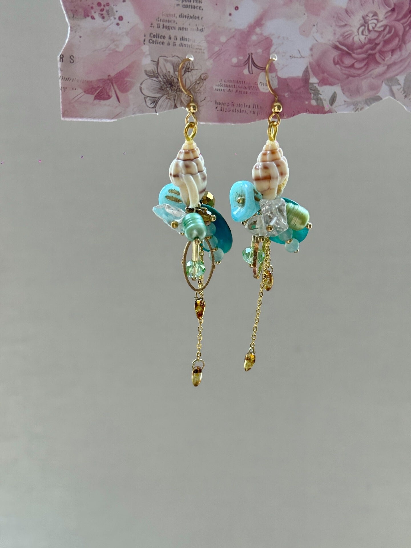 Babylon Ocean Relic Handmade Shell Statement Earrings
