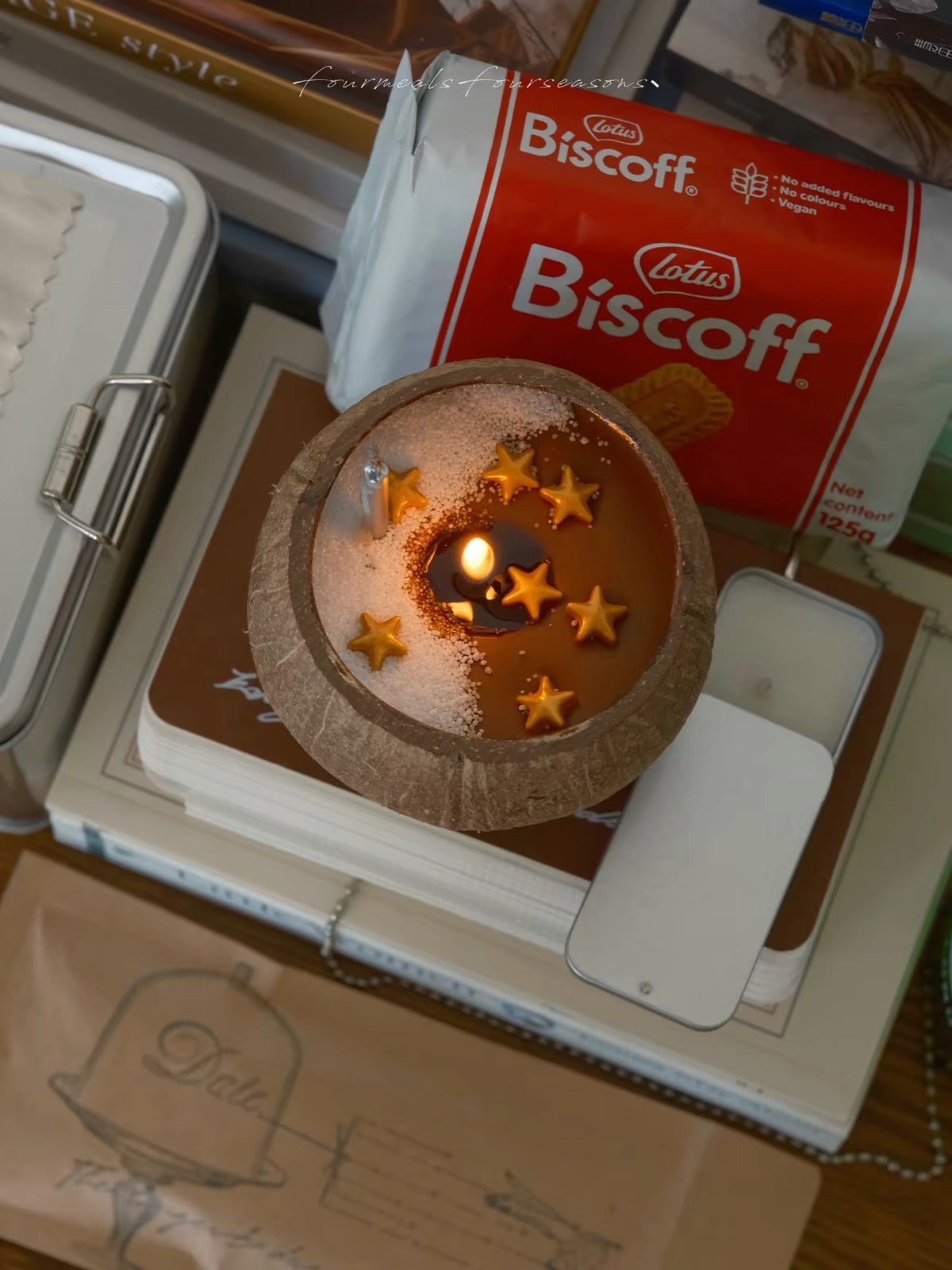 Tiramisu Coconut Shell Soy Candle Gift Set