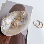 Natural Seashell Trinket Tray with Pearls