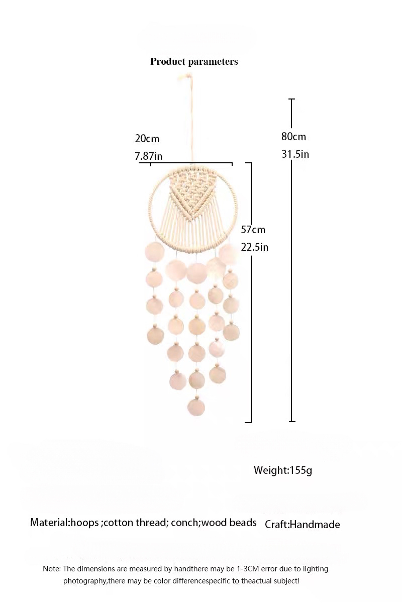 Ivory Tide Macramé Capiz Shell Wind Chime