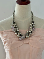 Silver Echo Vintage Statement Necklace