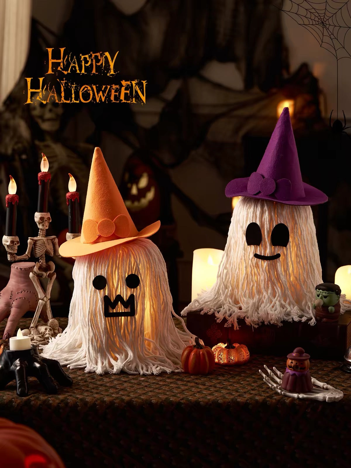 Halloween Glowing Ghost Tabletop Decoration – DIY Spooky Party Decor
