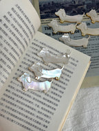 Little Wanderer Dachshund Shell Charm | Natural Shell